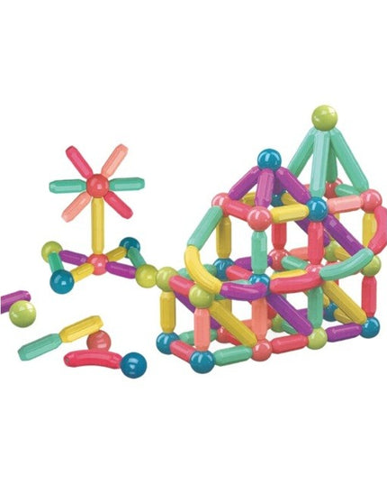 Set 25 de Piese Magnetice de Constructie, Puzzle, Forme, 3 Ani, ABS, Magnet, 16x6x14 cm