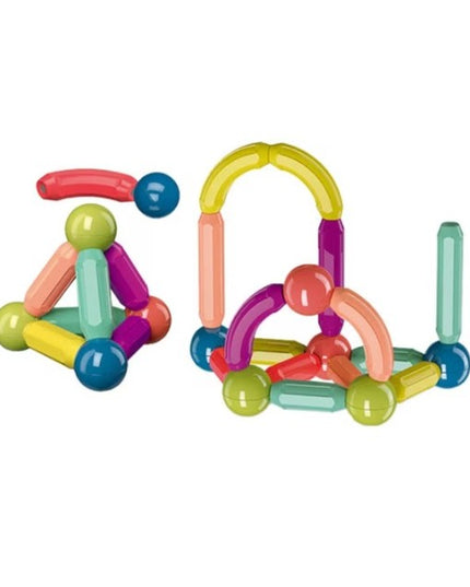 Set 25 de Piese Magnetice de Constructie, Puzzle, Forme, 3 Ani, ABS, Magnet, 16x6x14 cm