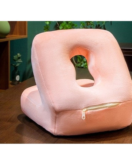 2in1 Patura Microfibra si Perna din Spuma, pentru Birou, Calatorii, Pauze, Model Iepuras, Microfibra,