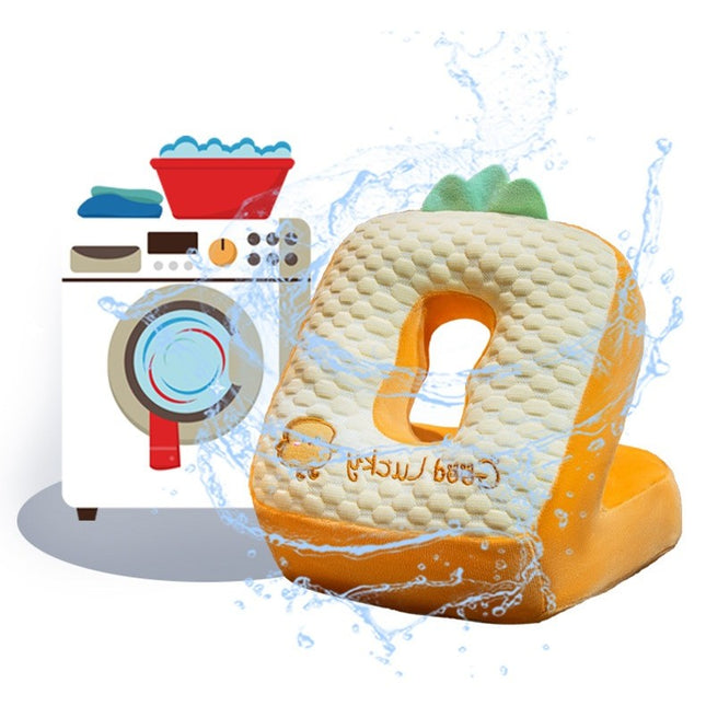 2in1 Patura Microfibra si Perna din Spuma, pentru Birou, Calatorii, Pauze, Model Paine, Microfibra,