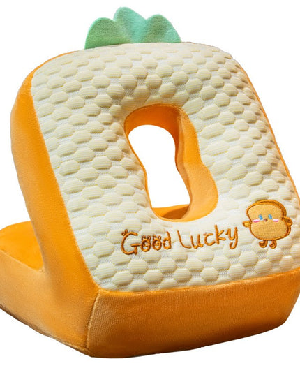 2in1 Patura Microfibra si Perna din Spuma, pentru Birou, Calatorii, Pauze, Model Paine, Microfibra,