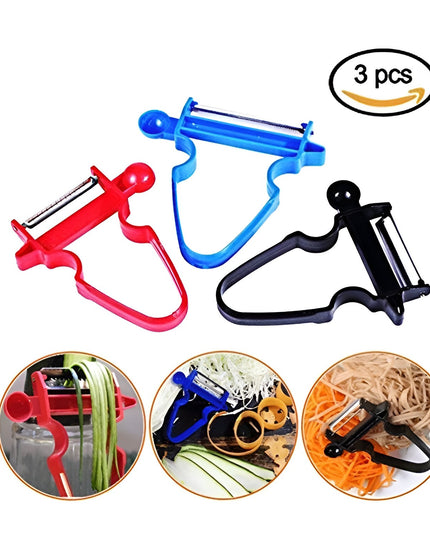 3 Accesorii de Decojire, Razuire si Feliere, pentru Legume si Fructe