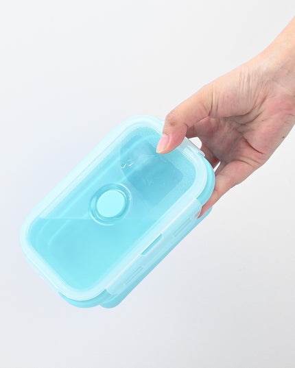 3 caserole pliabile din silicon, rezistenta la temperaturi ridicate, usor de depozitat si curatat, 350/500/800 ml, utilizare in cuptorul cu microunde, albastra