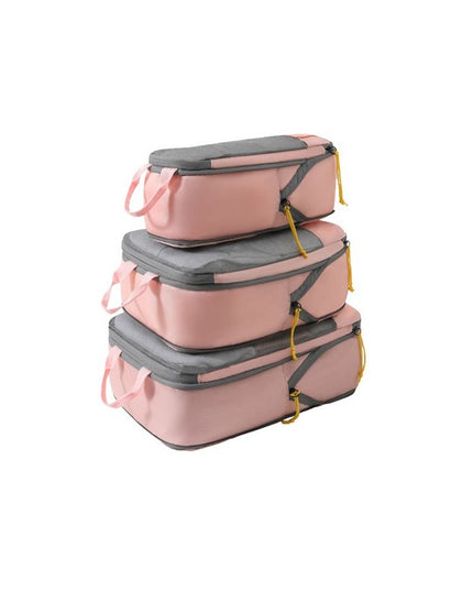 3 Genti de Calatorie Pentru Depozitare, Compresibile, 3 Dimensiuni, Mic, Mediu, Mare, Impermeabile, Fermoar Dublu