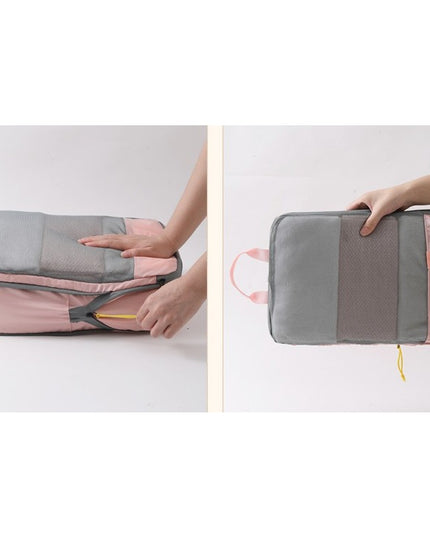 3 Genti de Calatorie Pentru Depozitare, Compresibile, 3 Dimensiuni, Mic, Mediu, Mare, Impermeabile, Fermoar Dublu