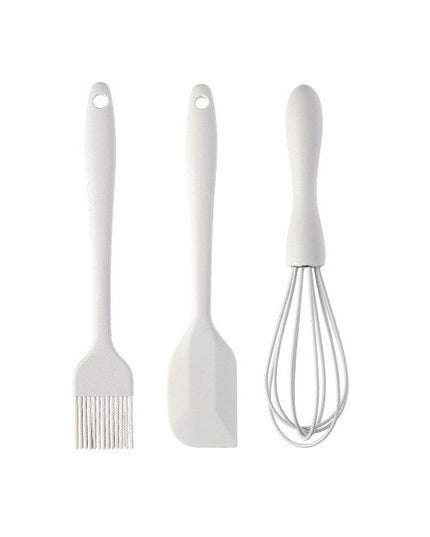 3 Ustensile de Bucatarie, din Silicon+Inox, Termorezistente, Antiaderente