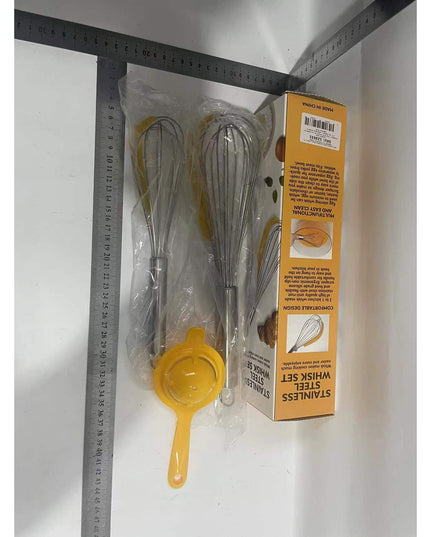 3 ustensile pentru bucatarie 2 teluri, un separator oua, inox/silicon