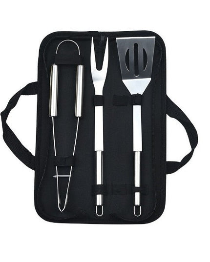 3 Ustensile pentru Gratar, din Otel Inoxidabil, Geanta Oxford