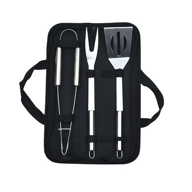 3 Ustensile pentru Gratar, din Otel Inoxidabil, Geanta Oxford