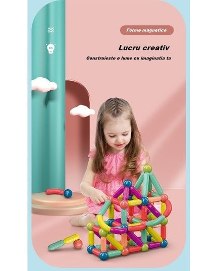 Set 36 piese magnetice de constructie, Forme geometrice