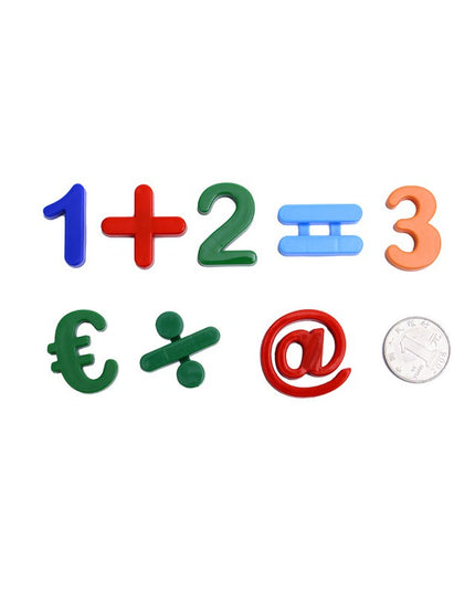Set 37 Cifre si Simboluri, Magnetice, pentru Frigider, din Plastic, +3 Ani, 13 x 18 x 14 cm