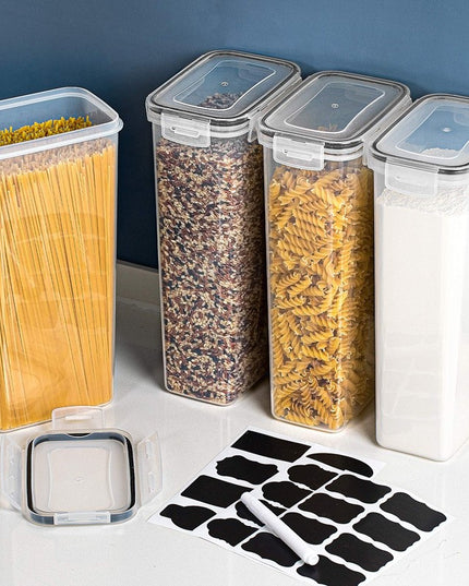 4 Recipiente din Plastic, pentru Alimente/Obiecte, Inchidere Ermetica, .8l