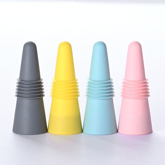 4 dopuri reutilizabile din silicon pentru sticle de vin, bautura