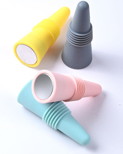 4 dopuri reutilizabile din silicon pentru sticle de vin, bautura