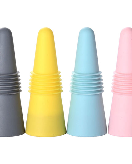 4 dopuri reutilizabile din silicon pentru sticle de vin, bautura