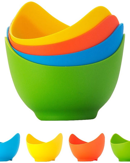 4 forme pentru oua posate din silicon rezistent la temperatura mare, usor de utilizat