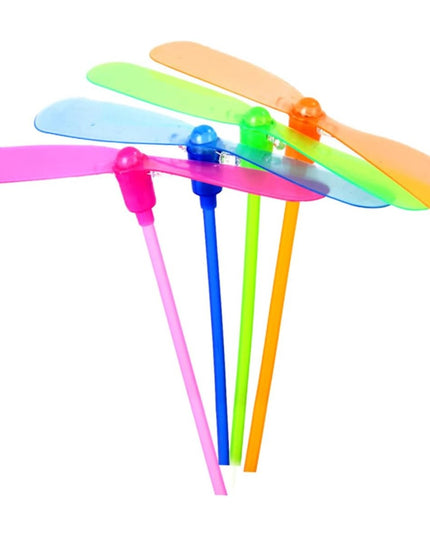 Set 4 Jucarii Libelula Zburatoare, Distractive pentru Copii, Aruncatoare Manuale din Plastic, cu Lumini