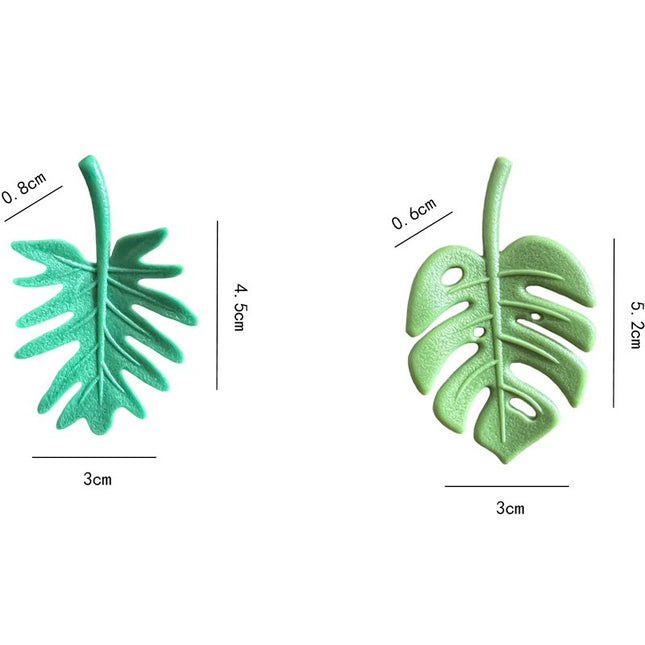 4 Magneti de Frigider, Model Frunze, din ABS si Magnet