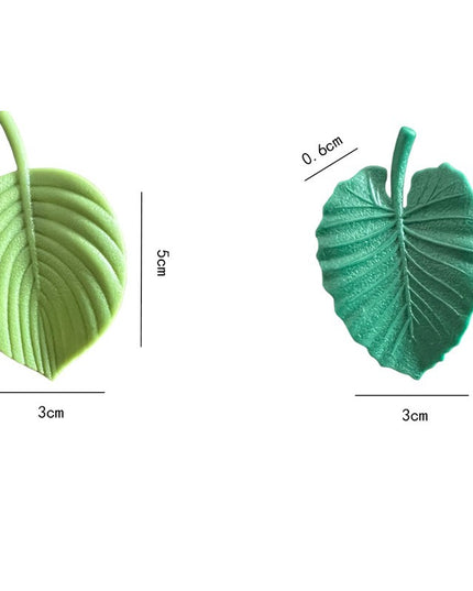 4 Magneti de Frigider, Model Frunze, din ABS si Magnet