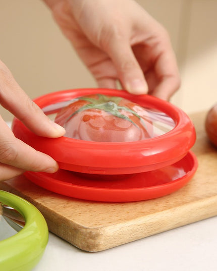 4 Recipiente pentru Pastrarea Proaspata a Legumelor, Cutii Portabile Sigilate Anti-oxidare, 4 Forme Diferite pentru Legume sau Fructe, Culori diferite