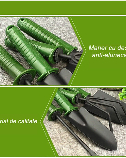 4 Unelte de Gradina pentru Plantare Prelucrare Sol si Ingrijire Plante, Material PVC si cardboard