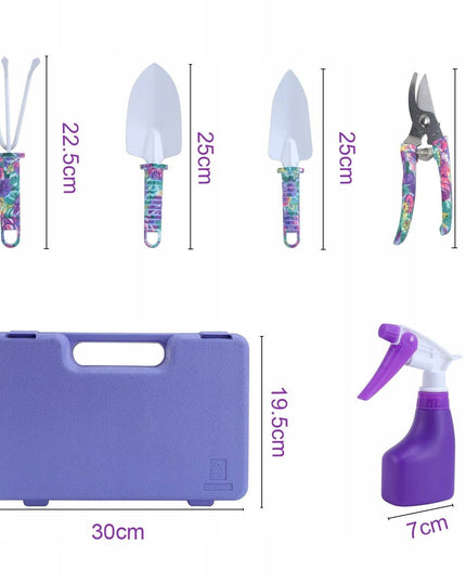 5 accesorii pentru gradinarit geanta depozitare inclusa, otel inoxidabil