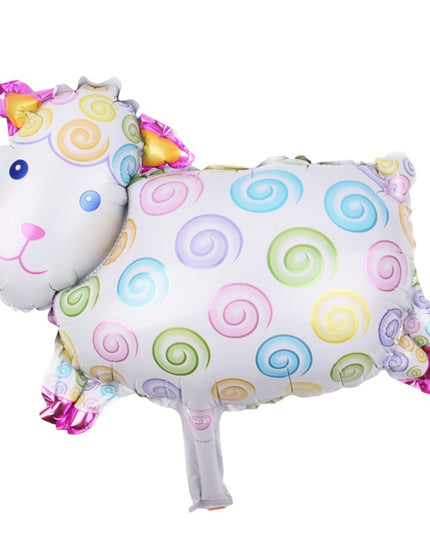 Set 5 Baloane Folie Metalizata, Figurine Animale Domestice, 30 cm, Ambalaj Individual, Pai inclus, Umflare cu Aer sau Heliu