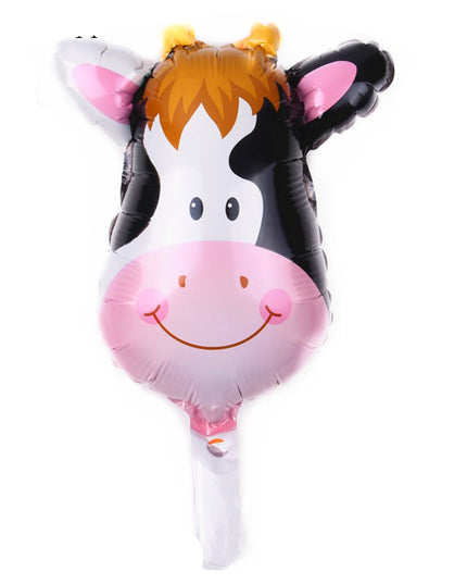 Set 5 Baloane Folie Metalizata, Figurine Animale Domestice, 30 cm, Ambalaj Individual, Pai inclus, Umflare cu Aer sau Heliu