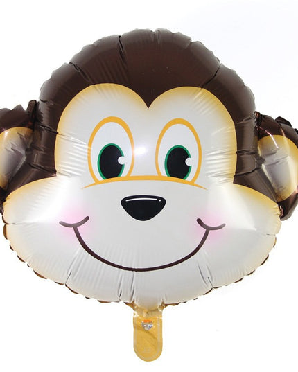 Set 5 Baloane Folie Metalizata, Figurine Animale Salbatice, 30 cm, Ambalaj Individual, Pai inclus, Umflare cu Aer sau Heliu