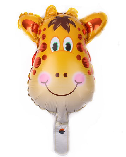 Set 5 Baloane Folie Metalizata, Figurine Animale Salbatice, 30 cm, Ambalaj Individual, Pai inclus, Umflare cu Aer sau Heliu
