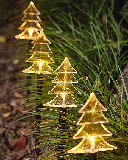 5 Lampi LED cu baterii, de exterior Model Brad, pentru gradina