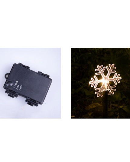 5 Lampi LED cu baterii, de exterior Model Fulg de nea, pentru gradina