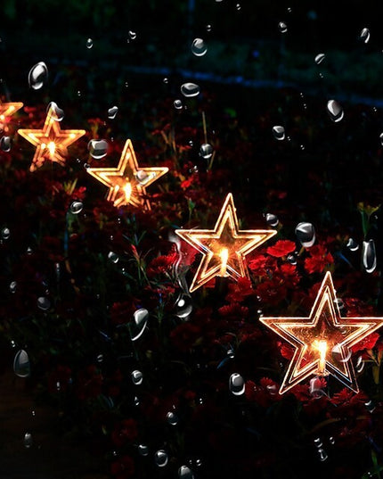 5 Lampi LED cu baterii, de exterior Model Stea, pentru gradina