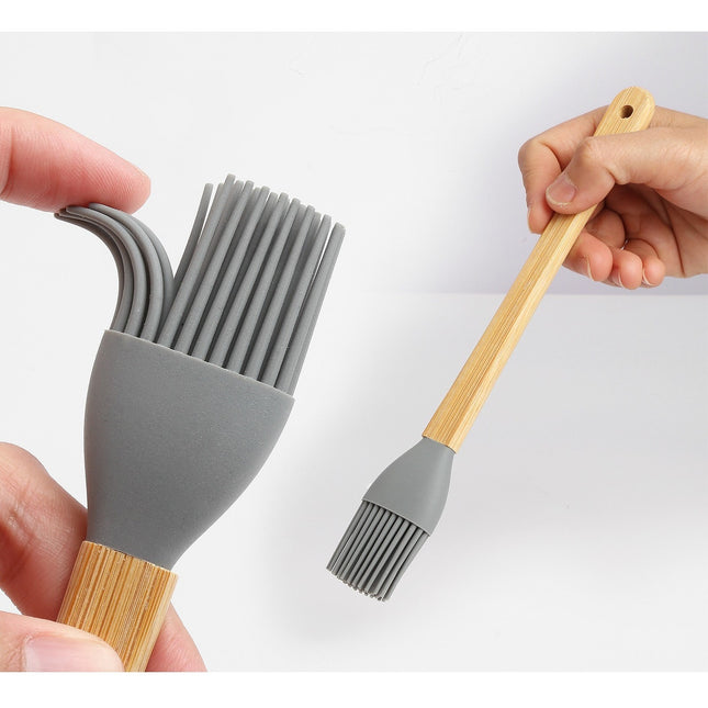 5 Mini Spatule de Silicon pensula, Stejar