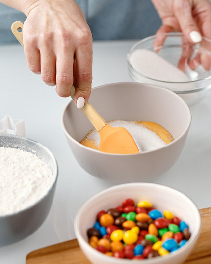 5 Mini Spatule de Silicon pensula, Stejar