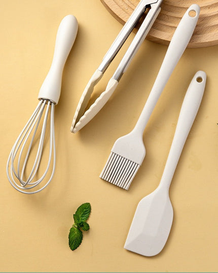 5 Ustensile de Bucatarie, din Silicon+Inox, Termorezistente, Antiaderente,