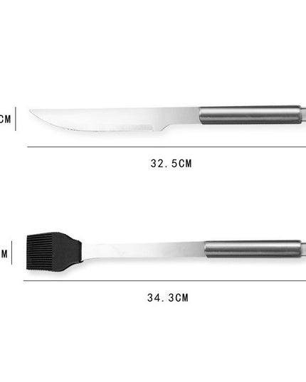 5 Ustensile pentru Gratar, din Otel Inoxidabil, Geanta Oxford