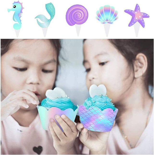 6 Accesorii pentru Prajituri Sirena, Colectia Mermaid