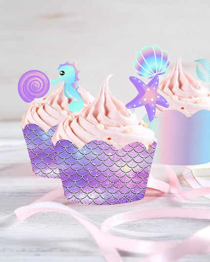 6 Accesorii pentru Prajituri Sirena, Colectia Mermaid