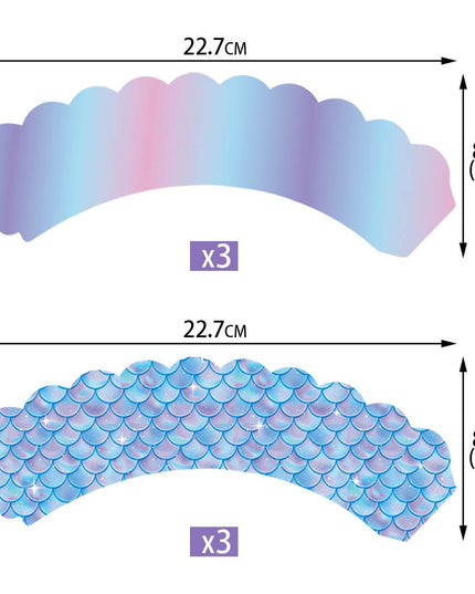 6 Accesorii pentru Prajituri Sirena, Colectia Mermaid