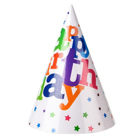 6 Coifuri, Petrecere Copii, din Carton,Model 2 Happy Birthday