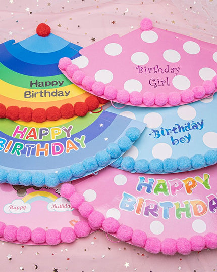 6 Coifuri Birthday Boy, pentru Petrecere, Tematica Aniversare, Model cu Buline