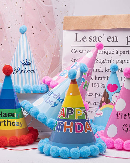 6 Coifuri Birthday Boy, pentru Petrecere, Tematica Aniversare, Model cu Buline