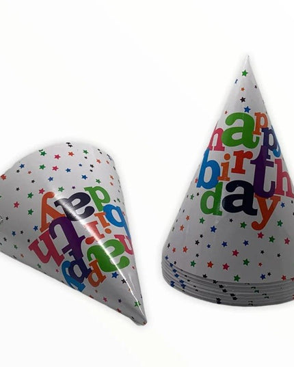 6 Coifuri, Petrecere Copii, din Carton,Model 2 Happy Birthday