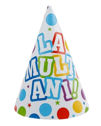 6 Coifuri, Petrecere Copii, din Carton,Model 4 La Multi Ani