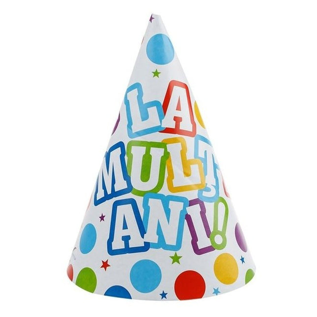 6 Coifuri, Petrecere Copii, din Carton,Model 4 La Multi Ani