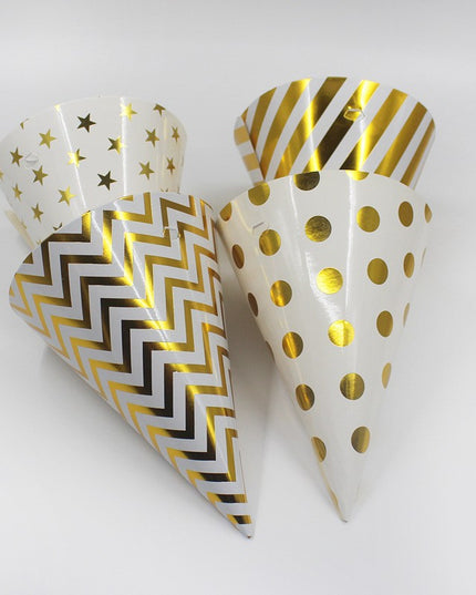 6 Coifuri Metalizate, pentru Petrecere, Tematica Aniversare, Model Buline