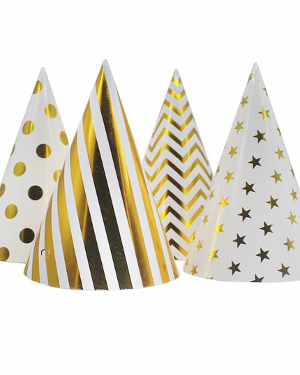 6 Coifuri Metalizate, pentru Petrecere, Tematica Aniversare, Model Buline