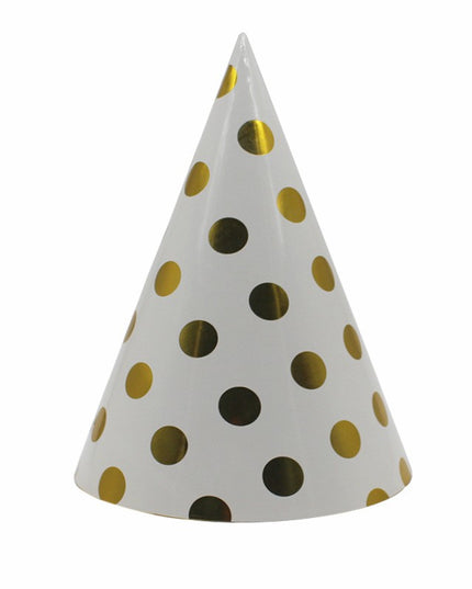 6 Coifuri Metalizate, pentru Petrecere, Tematica Aniversare, Model Buline