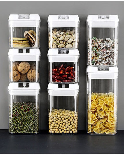 6 Recipiente din Plastic, pentru Alimente/Obiecte, Inchidere Ermetica, .5l, .8l, .2l, Capac